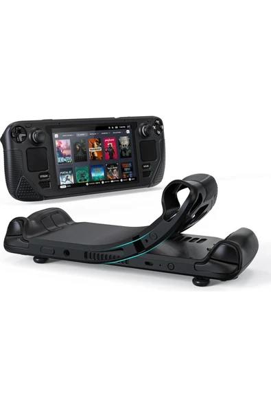 Steam Deck OLED/LCD Uyumlu Silikon Koruyucu Kılıf Siyah M53 ürün görseli 1
