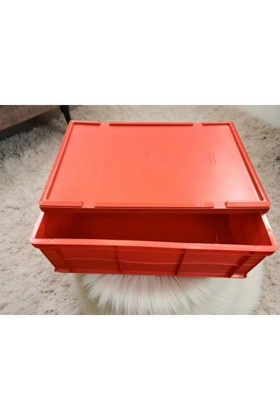 Aslan Ticaret KAPAKLI PLASTİK KASA 600*400*200 ürün görseli 1