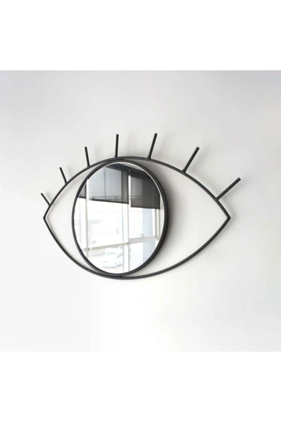 DEKOMODERN Cyclops Siyah Dekoratif Ayna - Resim 4