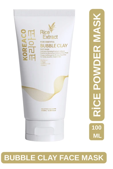 KOREACO Pirinç Özlü Mucize Bubble Clay Yüz Maskesi | Beyazlatıcı Aydınlatıcı Köpüren Yüz Maskesi 100 ml ürün görseli 1