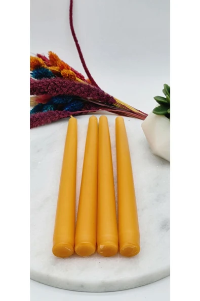 Gizemli Home Hardal Şamdan Mum 4 Lü Set - Resim 6