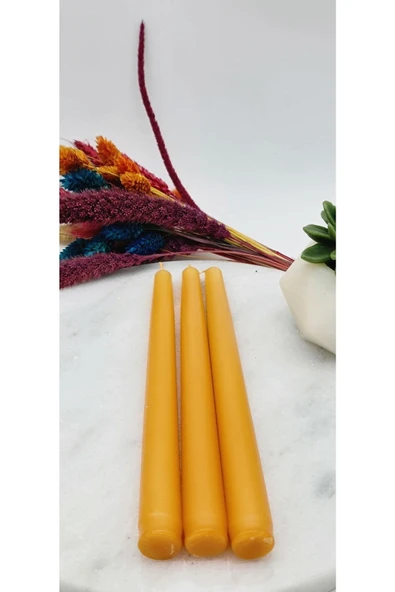 Gizemli Home 3 Lü Hardal Şamdan Mum - Resim 6