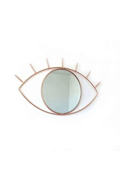 DEKOMODERN Cyclops Bakır Dekoratif Ayna - Resim 2
