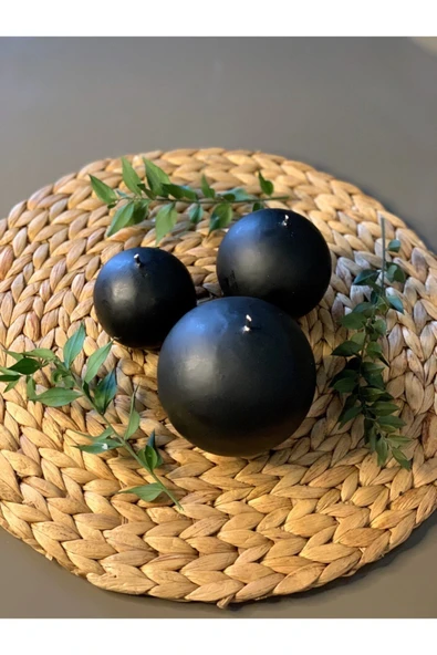 Gizemli Home Top Mum Siyah 3'lü Set ürün görseli 1