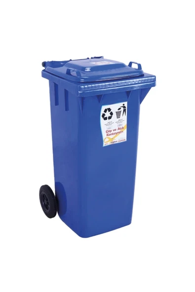 Aslan Ticaret 120 Lt Çöp Ve Atık Konteyner Kutusu Mavi ürün görseli 1