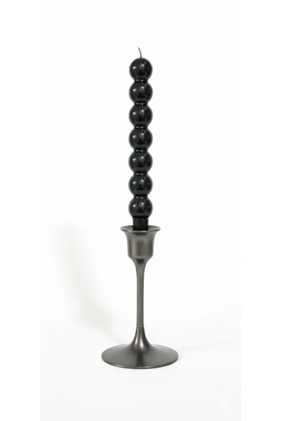 Gizemli Home Siyah Top Şamdan Mumu - Resim 2