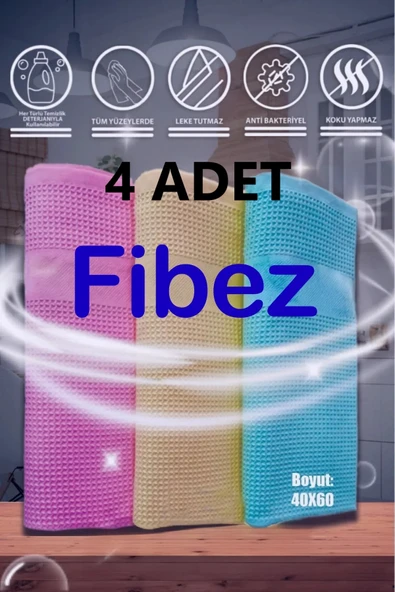 Gizemli Home 4 adet 40x60 Microfiber Çok Amaçlı Temizlik ve Cam Bezi İthal Ürün ürün görseli 1