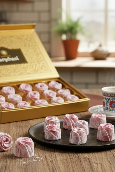 Glutensiz Roselight Artizan Aromalı Patentli Türk Gül Lokumu 600 Gram ürün görseli 1