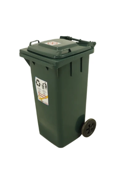 Aslan Ticaret 120 Lt Çöp Ve Atık Konteyner Kutusu Yeşil ürün görseli 1