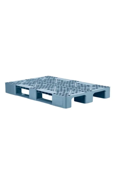 Aslan Ticaret 80 X 120 X 15 CM PLASTİK PALET (EURO) GRİ DELİKLİ ürün görseli 1