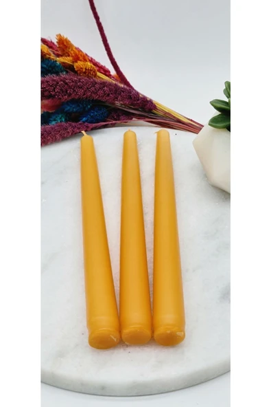 Gizemli Home 3 Lü Hardal Şamdan Mum - Resim 5