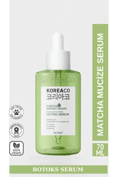 KOREACO Matcha Mucize Lifting Cilt Serumu | Cilt Bariyeri Onarıcı Kırışıklık Karşıtı 70 ml-Ekstra Büyük Boy ürün görseli 1