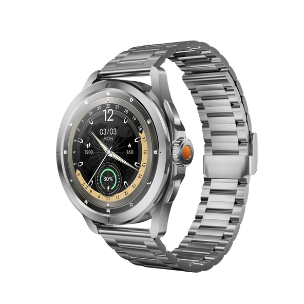 Kalobee SK44 Business Amoled Ekran 3 Kordonlu Akıllı Saat– iPhone & Android Uyumlu,48 mm Gümüş ürün görseli 1