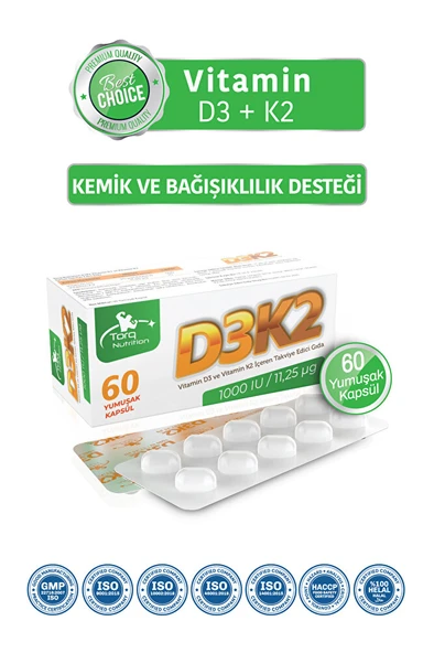 D3K2 (1000 IU / 11,25 mcg) - 60 Yumuşak Kapsül ürün görseli 1