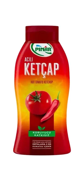 Pınar Ketçap 600 gr Acili x 2 Adet - Resim 2