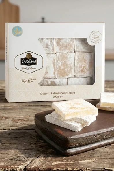 Glutensiz Bisküvilik Sade Lokum 900 gram ürün görseli 1