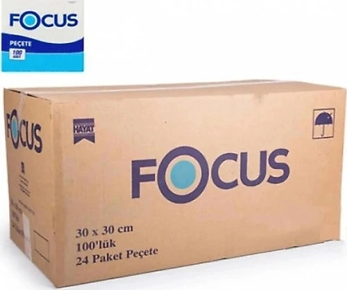Focus Extra Kare Servis Peçetesi 30x30 cm 100'lü 24 Paket - Resim 4