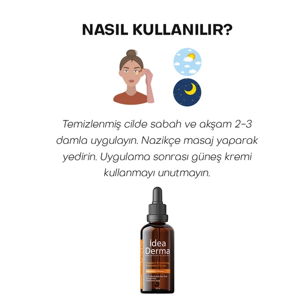 İdea Derma %10 Saf C Vitamini Serum 30 ml - Resim 5