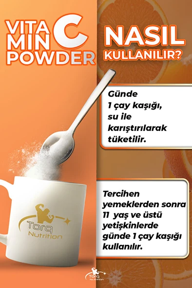 Vitamin C Powder (1000 MG) 200 gr - Resim 3