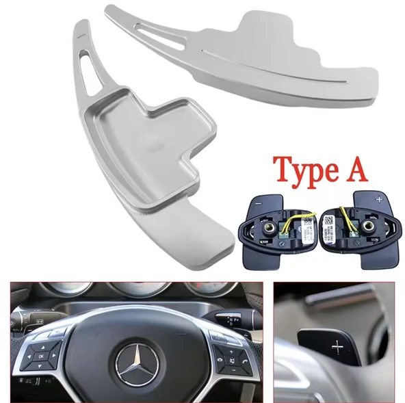 Yıldıztuning Mercedes B Serisi W246 Gri F1 Kulakçık Pedal 2012-2014 ürün görseli 1