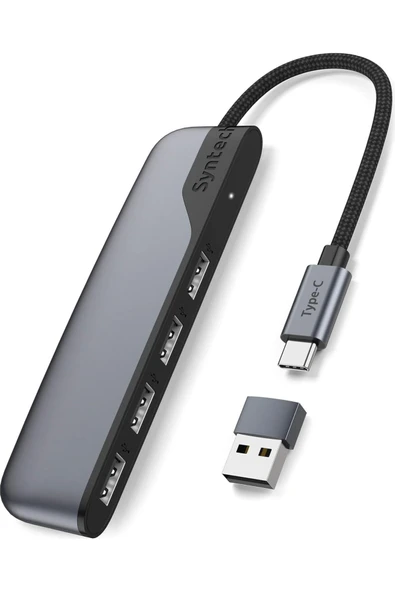 4 Port Usb-C To USB Hub | Type-C – USB 3.0 Çoklayıcı | Laptop, Macbook, iPad ve Pc Uyumlu ürün görseli 1