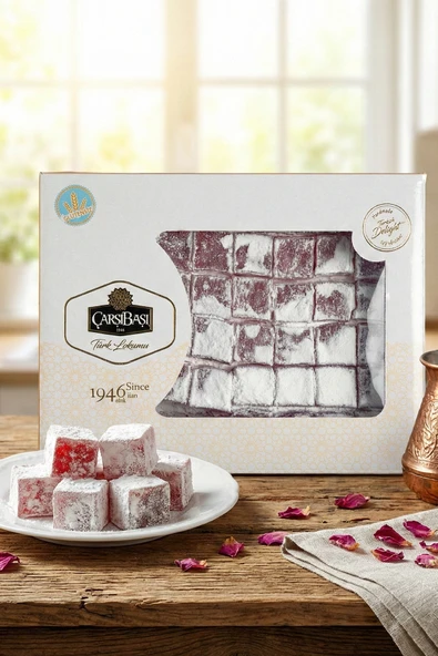 Glutensiz Güllü Lokum 900 Gram ürün görseli 1