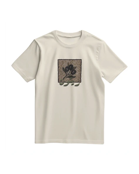 Unisex Kısa Kollu Mozaik Filistin ve Zeytin Dalı Baskılı Tişört S - 2xl T300028 ürün görseli 1