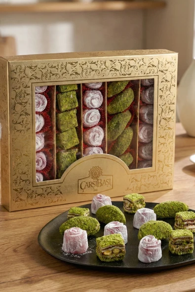 Baklava Lokum Ve Gül Lokumu 600 Gram ürün görseli 1