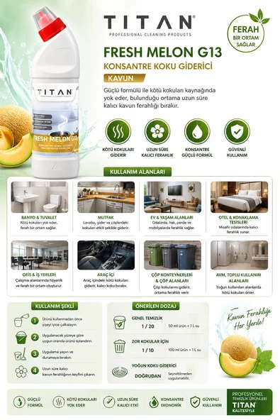Titan Fresh Melon G13 Konsantre Koku Giderici - Kavun ürün görseli 1