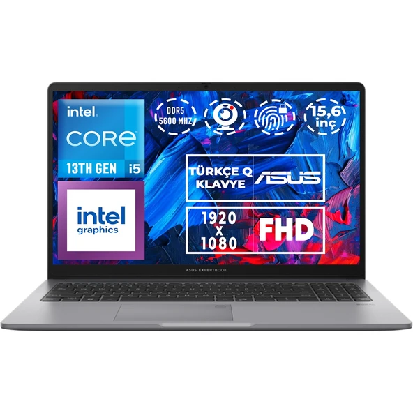 Expertbook I5-13420H 64GB 2tb SSD 15.6" Fhd W11P Notebook P1503CVA-I58512G0D 013 ürün görseli 1
