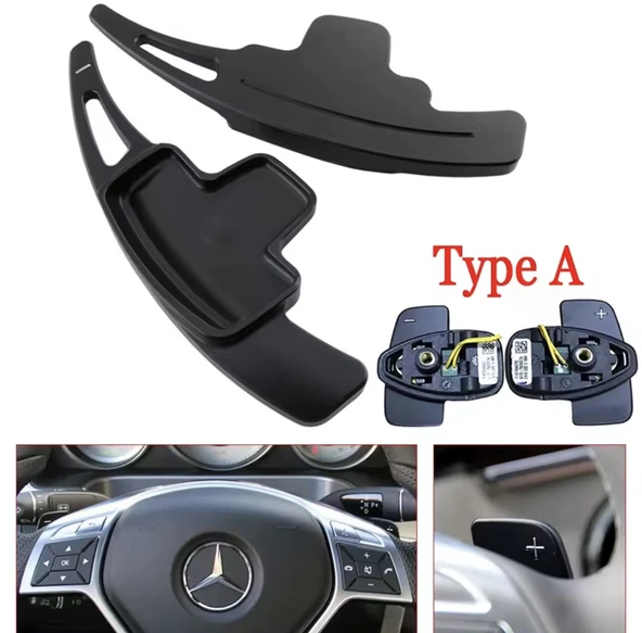 Yıldıztuning Mercedes A Serisi W176 Siyah F1 Kulakçık Pedal 2012-2014 ürün görseli 1