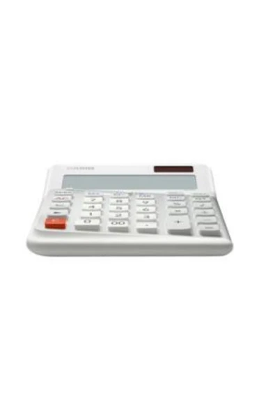 Casio De-12e-we Beyaz 12 Hane Masa Üstü Ergonomik Tuşlu Hesap Makinesi ürün görseli 1