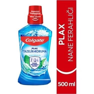 Colgate Plax Tazelik & Koruma Nane Ferahlığı Alkolsüz Ağız Suyu 500ml ürün görseli 1
