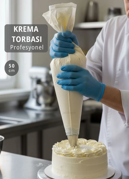 Profesyonel 50 cm Krema Torbası Bez – Büyük Katlı Pastalar ve Yoğun Mutfaklar İçin ürün görseli 1