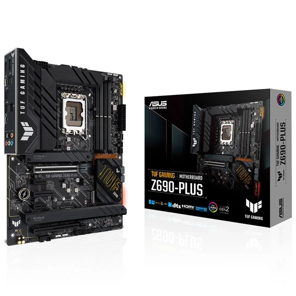ASUS TUF GAMING Z690-PLUS 6000Mhz(OC) DDR5 Intel Soket 1700 ATX Anakart ürün görseli 1