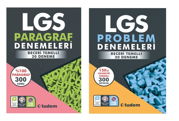 Tudem Yayınları 8. Sınıf Porblem ve Paragraf Denemeleri Seti ürün görseli 1