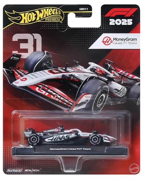 Hot Wheels Premium Formula 1 Yarış Arabası Moneygram Haas F1 Formula One Team JKD78 ürün görseli 1