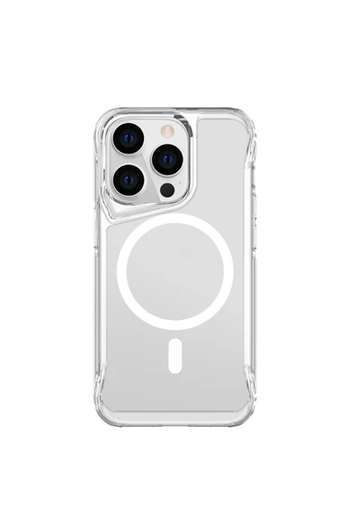 corcishop iPhone 14 Pro Max Uyumlu Kılıf Kamera Çıkıntılı Magsafe Şarj Destekli Şeffaf Darbe Emici Sert Kapak ürün görseli 1
