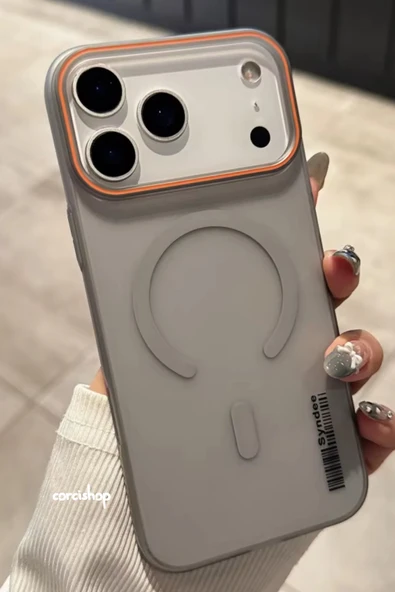 corcishop iPhone 17 Pro Max Uyumlu Kılıf Kamera Çıkıntılı Mat Magsafe Şarj Özellikli İnce Kapak ürün görseli 1