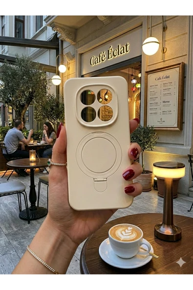 corcishop Poco M8 Pro 5G Kılıf Magsafe Şarj Özellikli Halka Standlı Yumuşak Dokulu Kapak ürün görseli 1