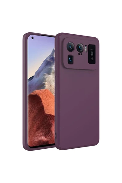 corcishop Xiaomi Mi 11 Ultra Kılıf Lansman Içi Kadife Silikon + Ekran Koruyucu Ped ürün görseli 1
