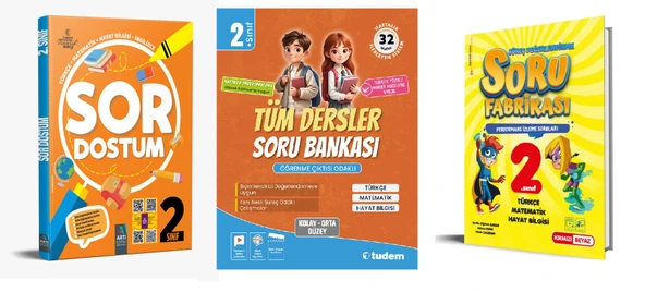 2. Sınıf Tüm Dersler Soru Bankası Seti 3 Kitap ürün görseli 1