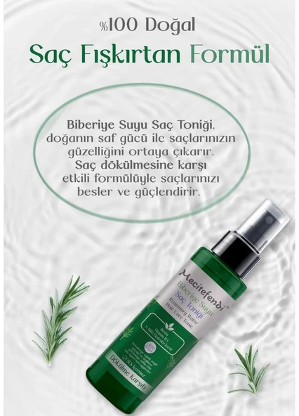 Mecitefendi Biberiye Suyu Saç Toniği 150 ML - Resim 3