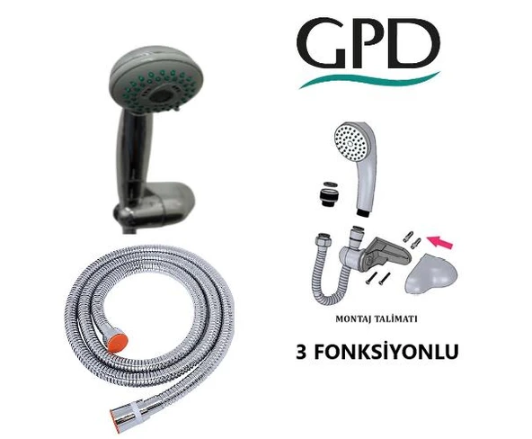 GPD Askılı Duş Takımı 3 Fonksiyonlu DST75 ürün görseli 1