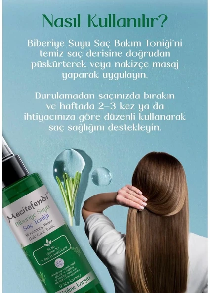 Mecitefendi Biberiye Suyu Saç Toniği 150 ML - Resim 5
