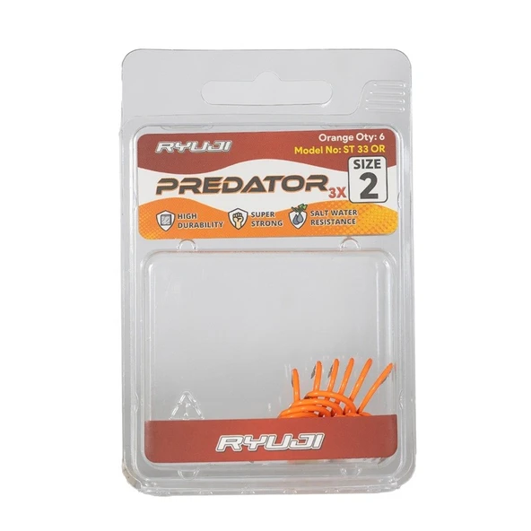 RYUJI PREDATOR ST33 ORANGE ÜÇLÜ İĞNE (6 ADET) - Resim 2