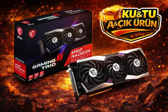 MSI VGA RADEON RX 6750 XT GAMING X TRIO 12G RX6750XT 12GB GDDR6 192B Gaming (Oyuncu) Ekran Kartı ürün görseli 1