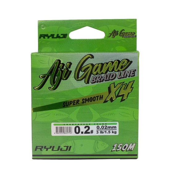 RYUJI AJI GAME 4X,150M, CHARTREUSE İP MİSİNA - Resim 3
