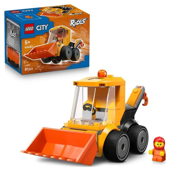 LEGO City Araçlar – İnşaat Yükleyicisi - İşçi Minifigürlü Mini İnşaat Oyuncağı - 60483 ürün görseli 1