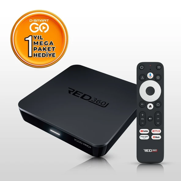 RED360 X100 Pro Google TV Box + 12 Aylık D-Smart GO ürün görseli 1